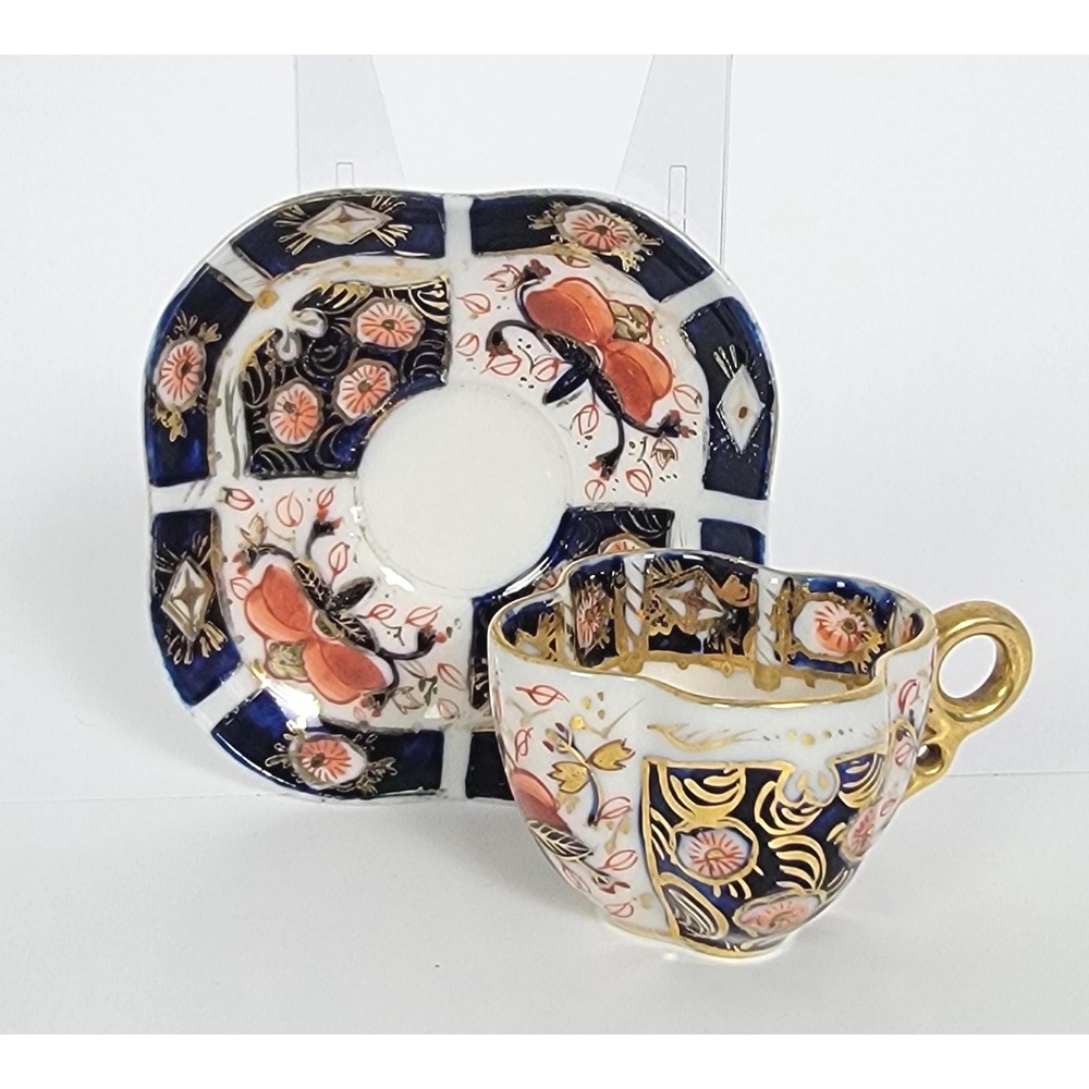 Vintage Hokutosha Hand Painted Miniature Porcelain Cup and Saucer Set